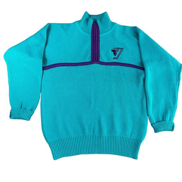 Vintage 80s Tyrolia by Head Ski Sweater 30% Wool 70% Acrylic Hong Kong Mens M - Picture 1 of 10